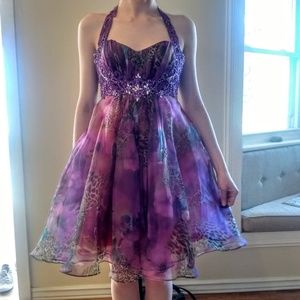 Size 2 Blush Prom Cocktail/Evening Dress